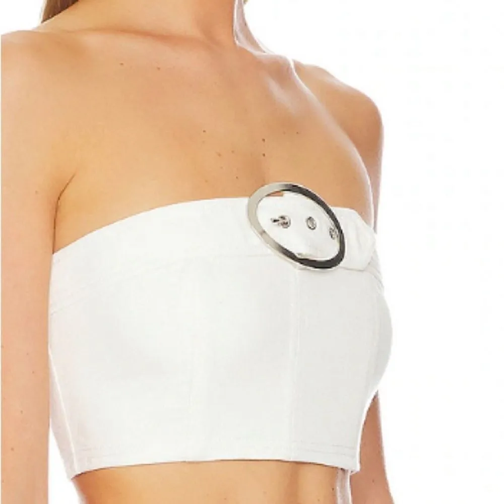 Lovers and Friends Revolve Brighton Crop Top in Bone White Size Small - Image 10