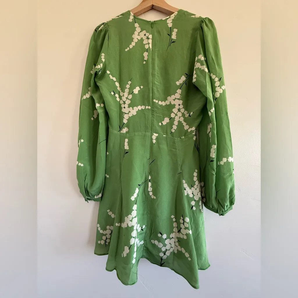 Realisation Par The Kate Loving Green Chic Green Floral Mini Dress women size M - Image 8