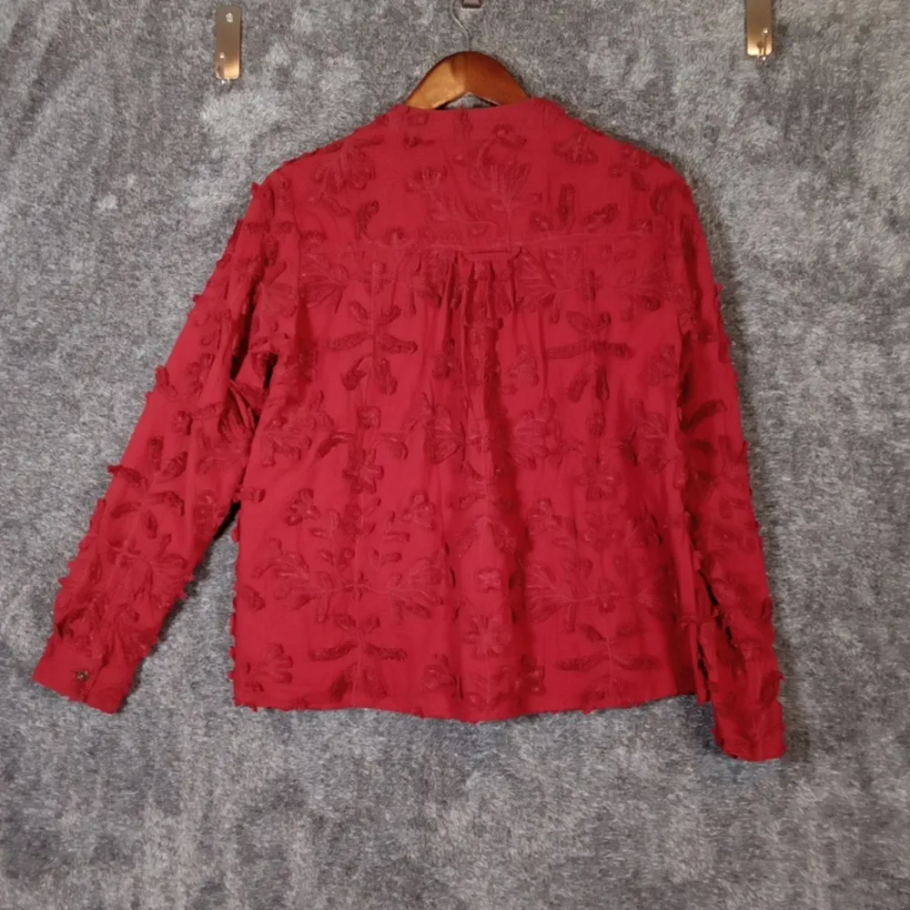 Pilcro Anthropology Whitney Textured Rasberry Trapeze Party Womens Xs - Image 2