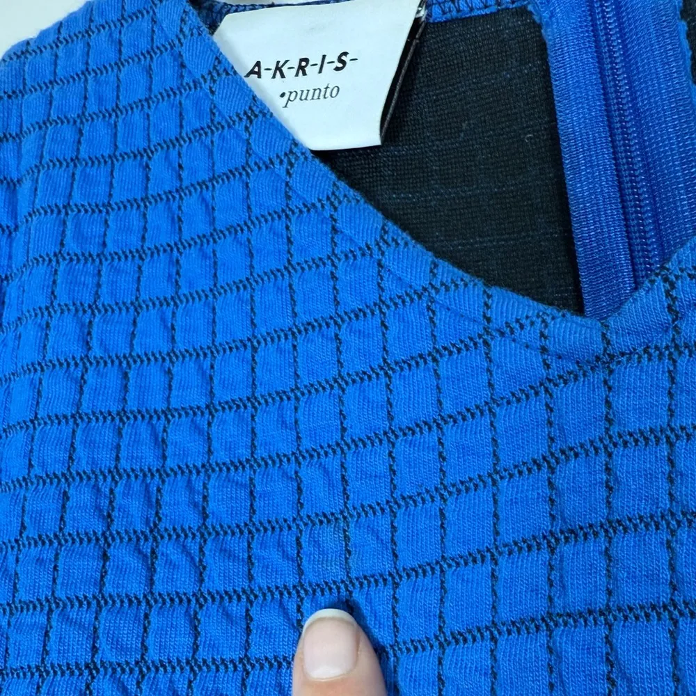 AKRIS Punto Sheath Dress Blue Sleeveless Knee-Length Shift Career Office Sz 10 - Image 13