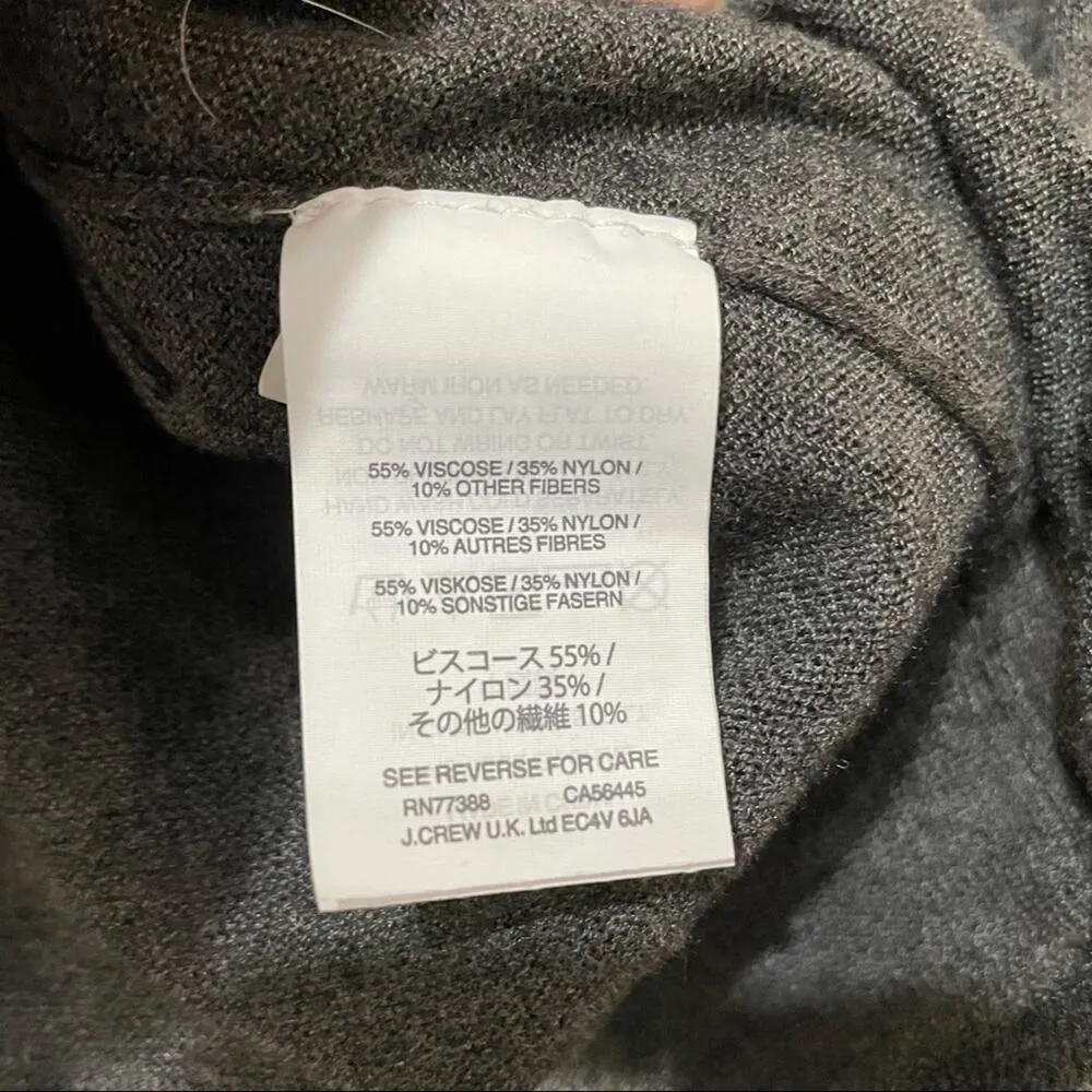 Madewell Grey Long Sleeve Tie Front Tee Shirt Womens XS Fall Casual Preppy Top - Image 5