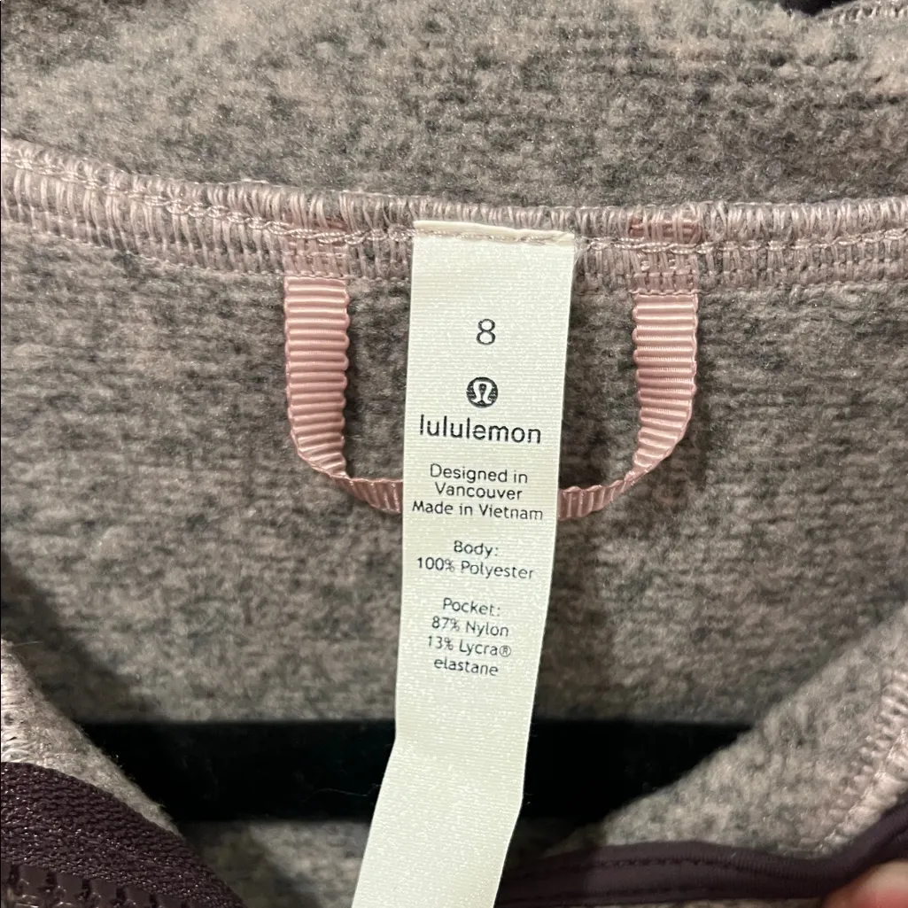 Lululemon Heather Purple Women Long Sleeve 1/2 Zip Up Pullover Hoodie Jacket‎ 8 - Image 6
