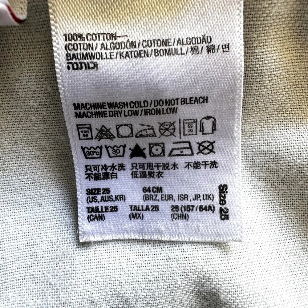 American Apparel Jean Shorts Dark Wash Indigo High Rise Cuffed Hem Denim 25 - Image 5