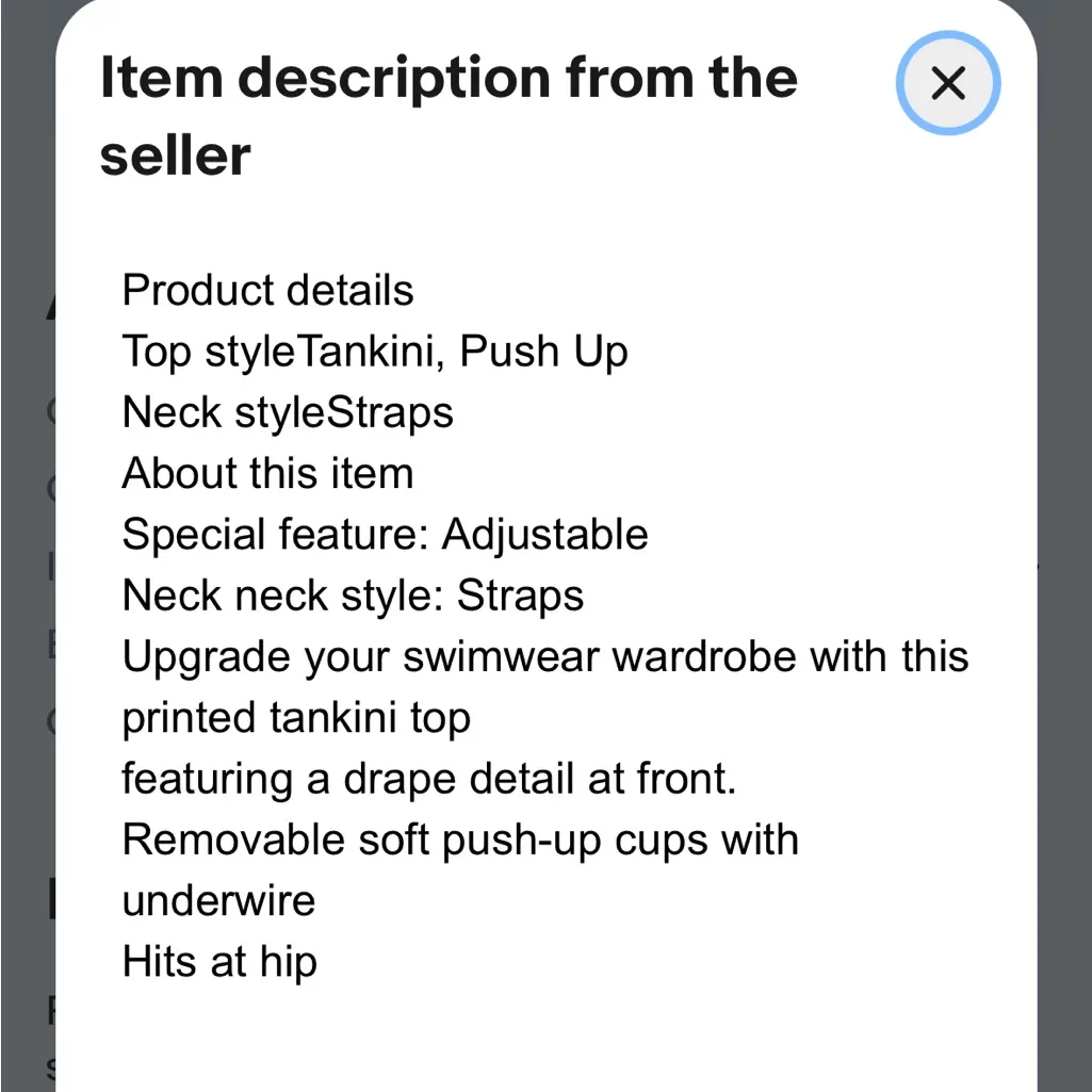 ISLAND ESCAPE NWT Printed twist front tankini top swim bottoms set 12 M L Size M - Image 12