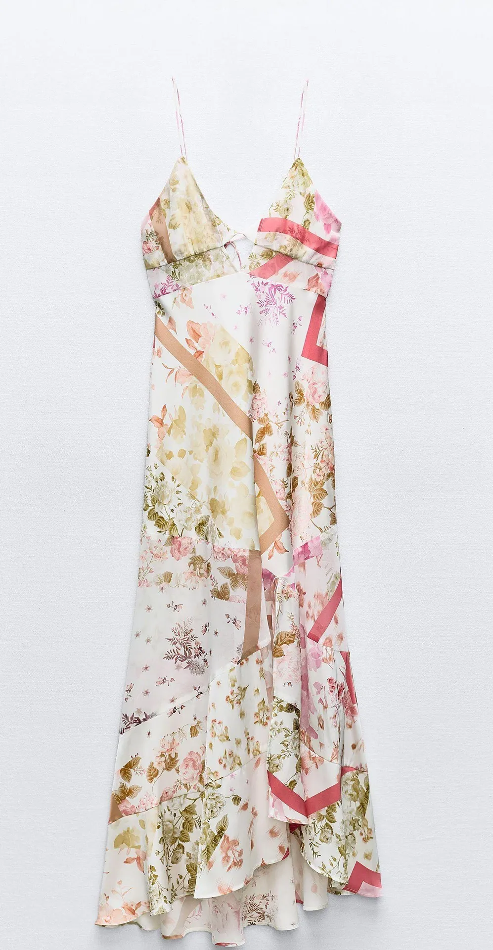 dress midi floral boho summer casual split satin wedding - Image 7