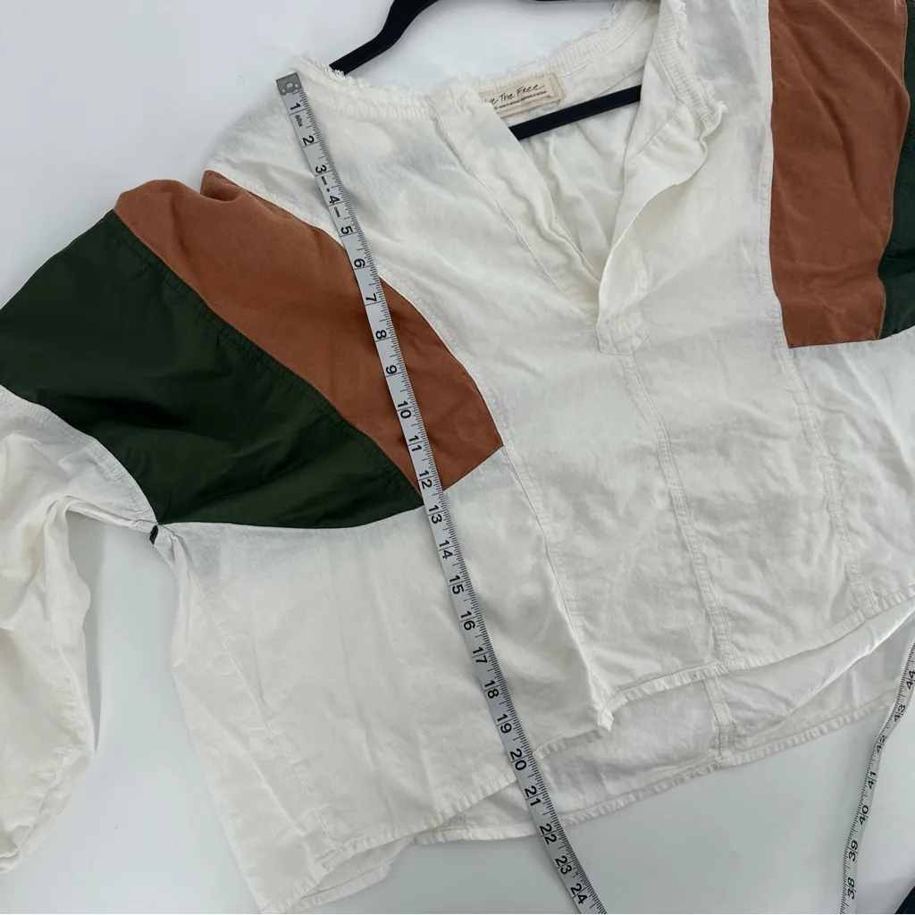 Free People Beating Hearts Top Sz Small‎ boho lagenlook festival color block - Image 8