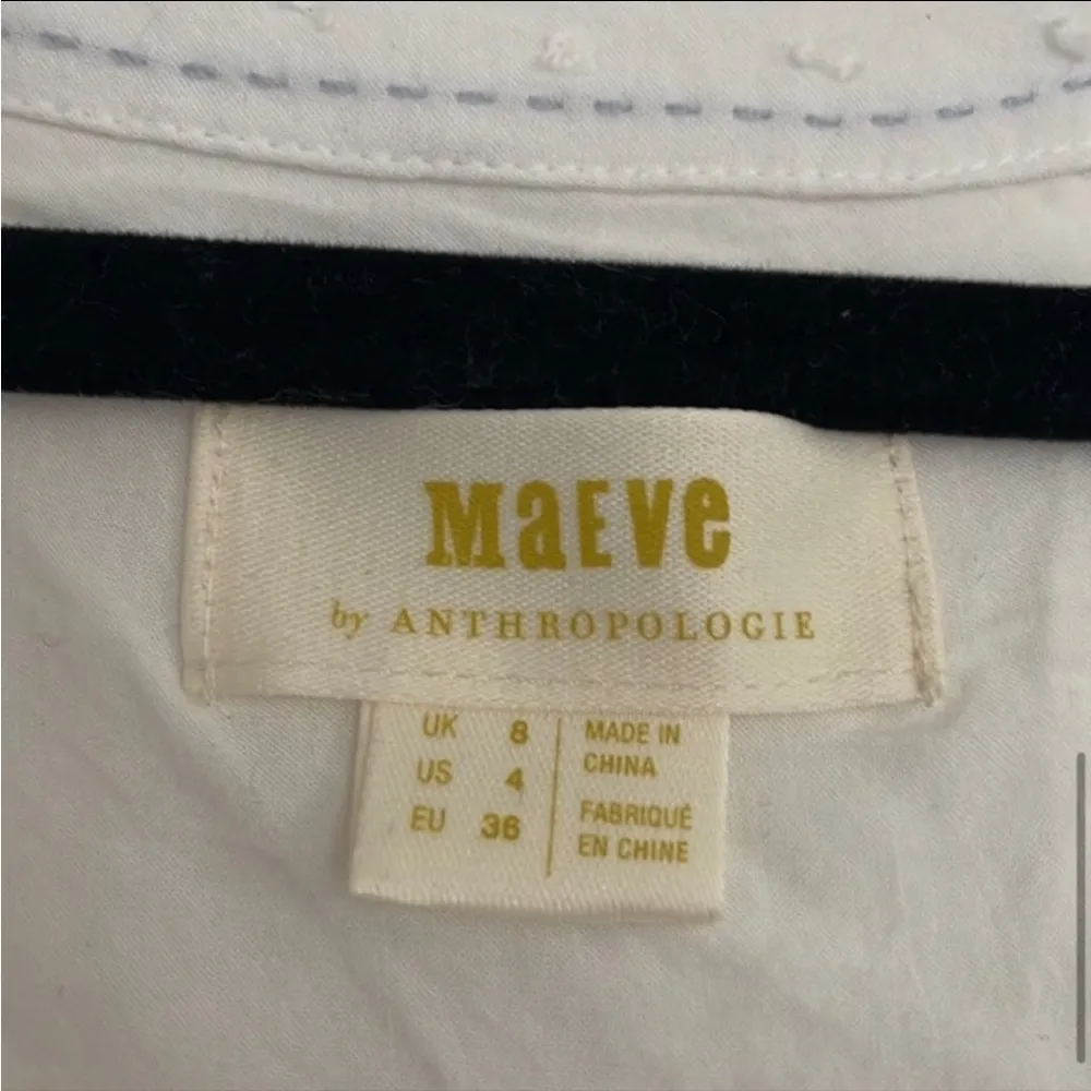 Anthropologie Maeve White Corset Top - Image 8