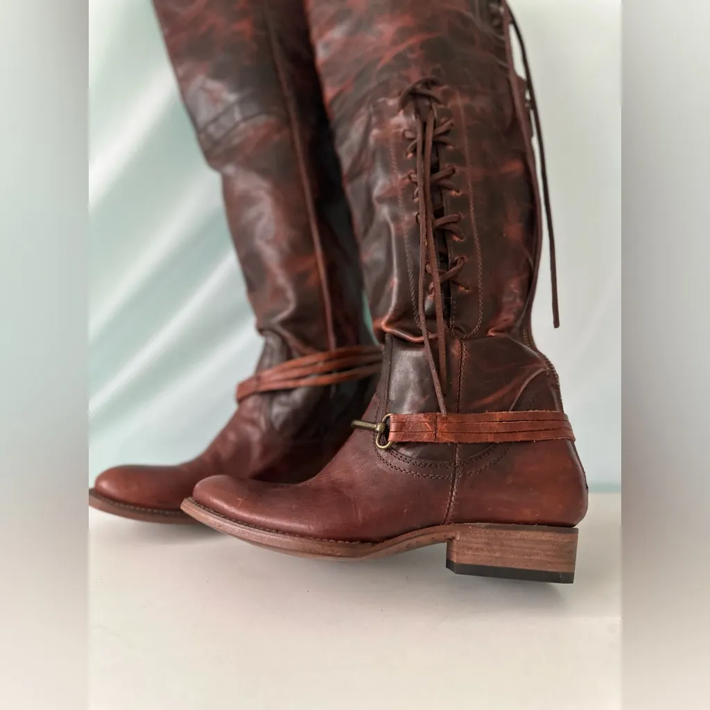 Union of Angels Elegant Brown Over the Knee Boots NWOB Size 6 - Image 2