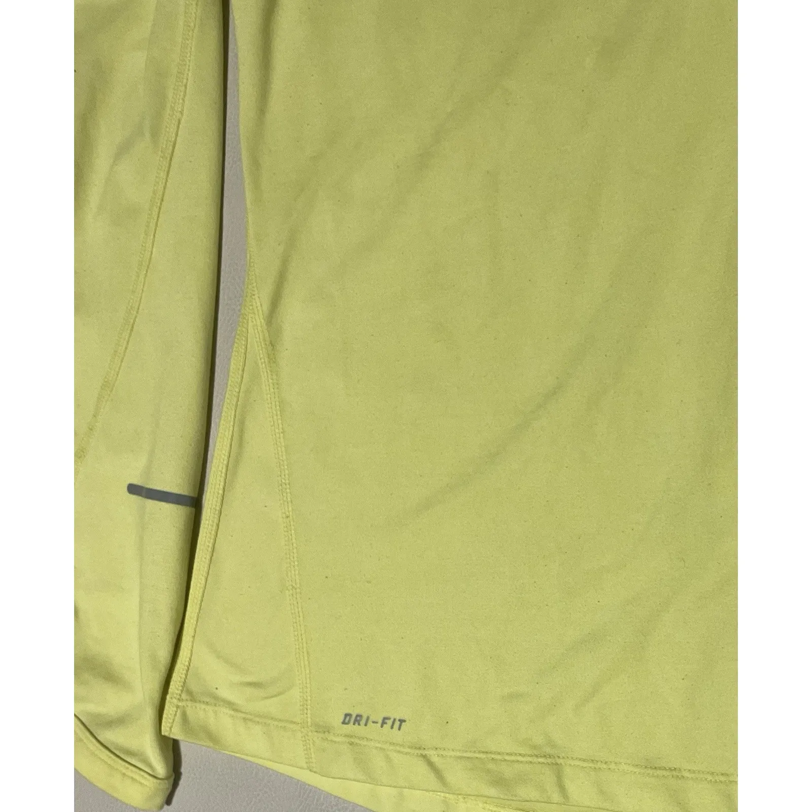 Nike Running Dri Fit Element Shirt Womens M Long Sleeve Volt 1/4 Zip Pullover - Image 6