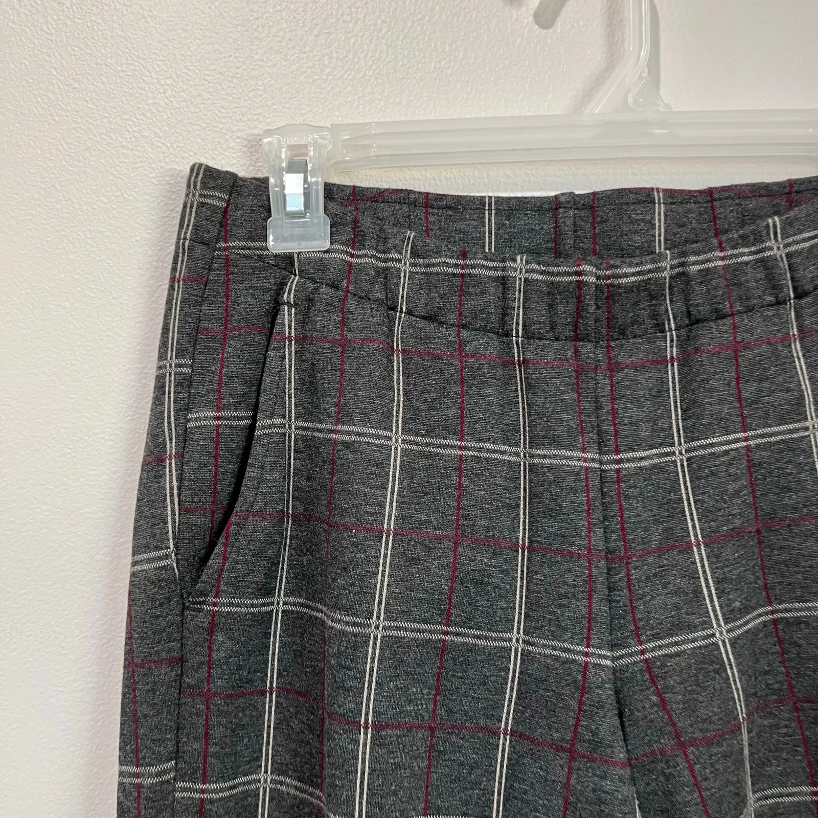 J. Jill Ponte Pants Gray Plaid Straight Leg Trousers Petite XS Career Office Size undefined - Image 3