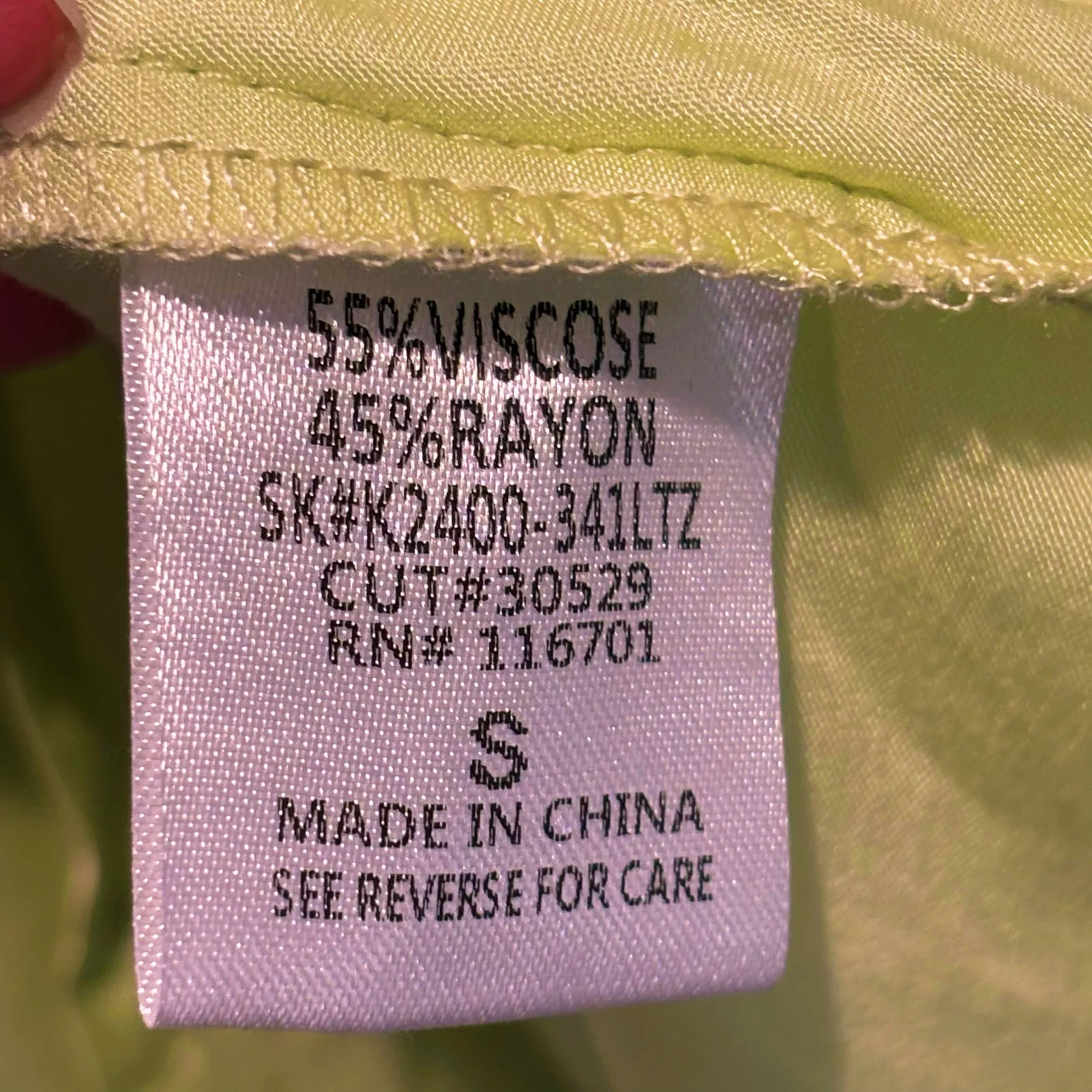 Karlie NWT Satin Pleated Button Up in Honeydew - size Small - Image 6