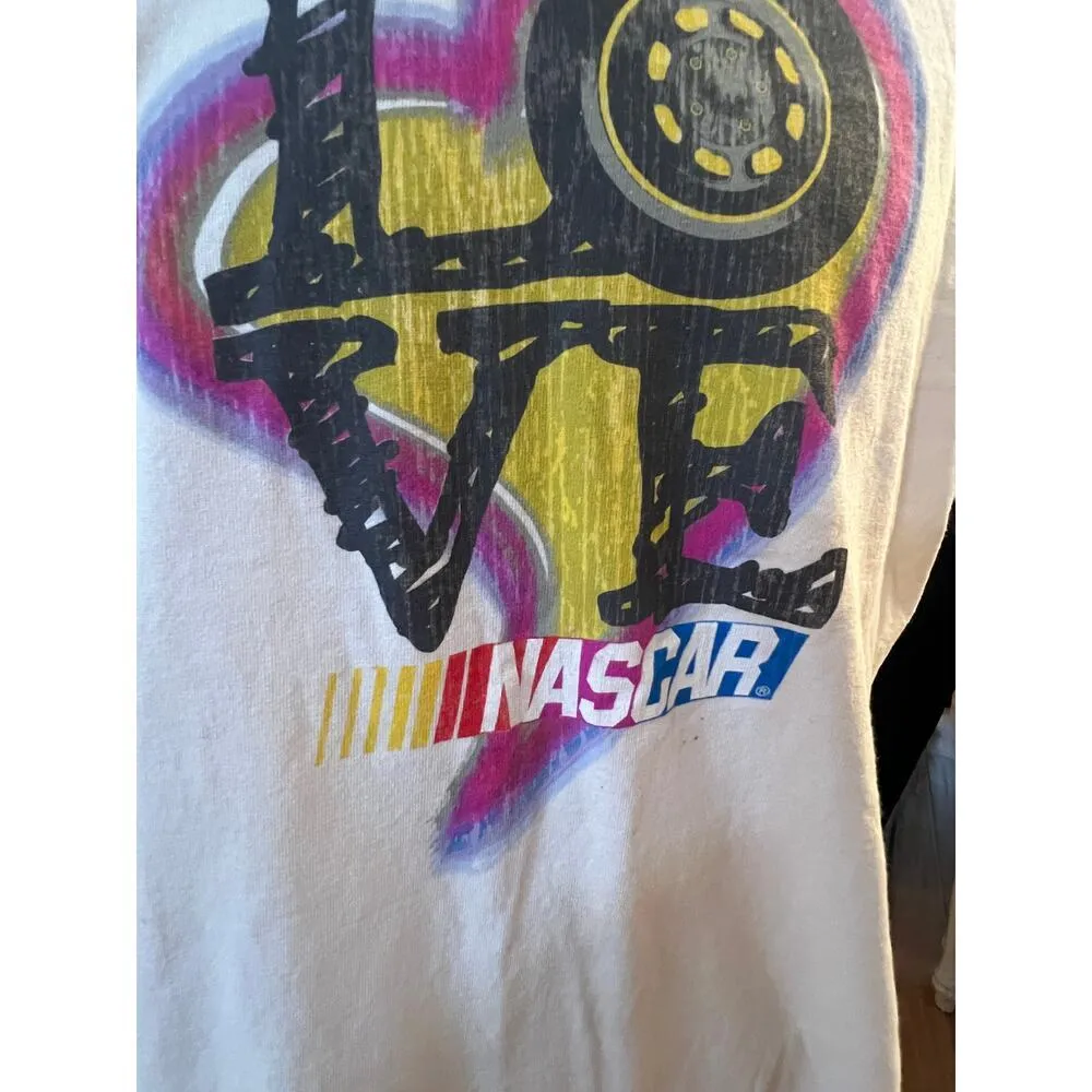 NASCAR VINTAGE TSHIRT women’s PLUS 2X White Size XXL - Image 2