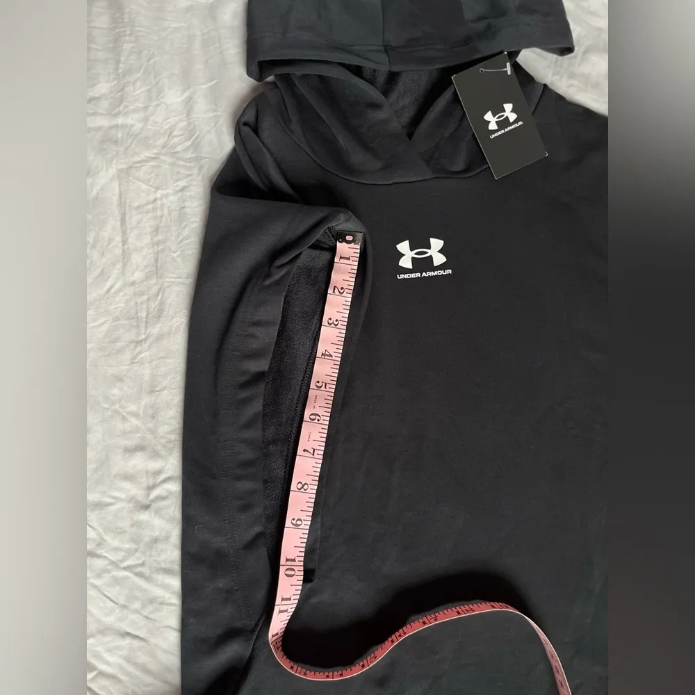 Under Armour Women's Standard Rival Terry Short Sleeve Hoodie, (001 Black Medium - Image 8