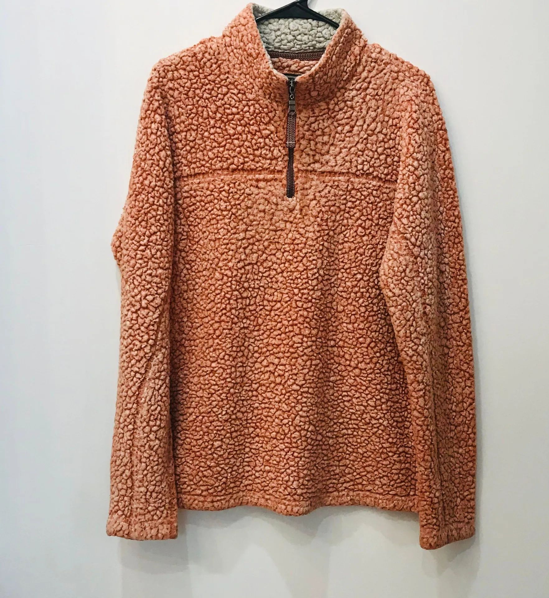 THE ORIGINAL FROSTY TIPPED PILE 1/2 ZIP PULLOVER IN SPICE BY - Image 3