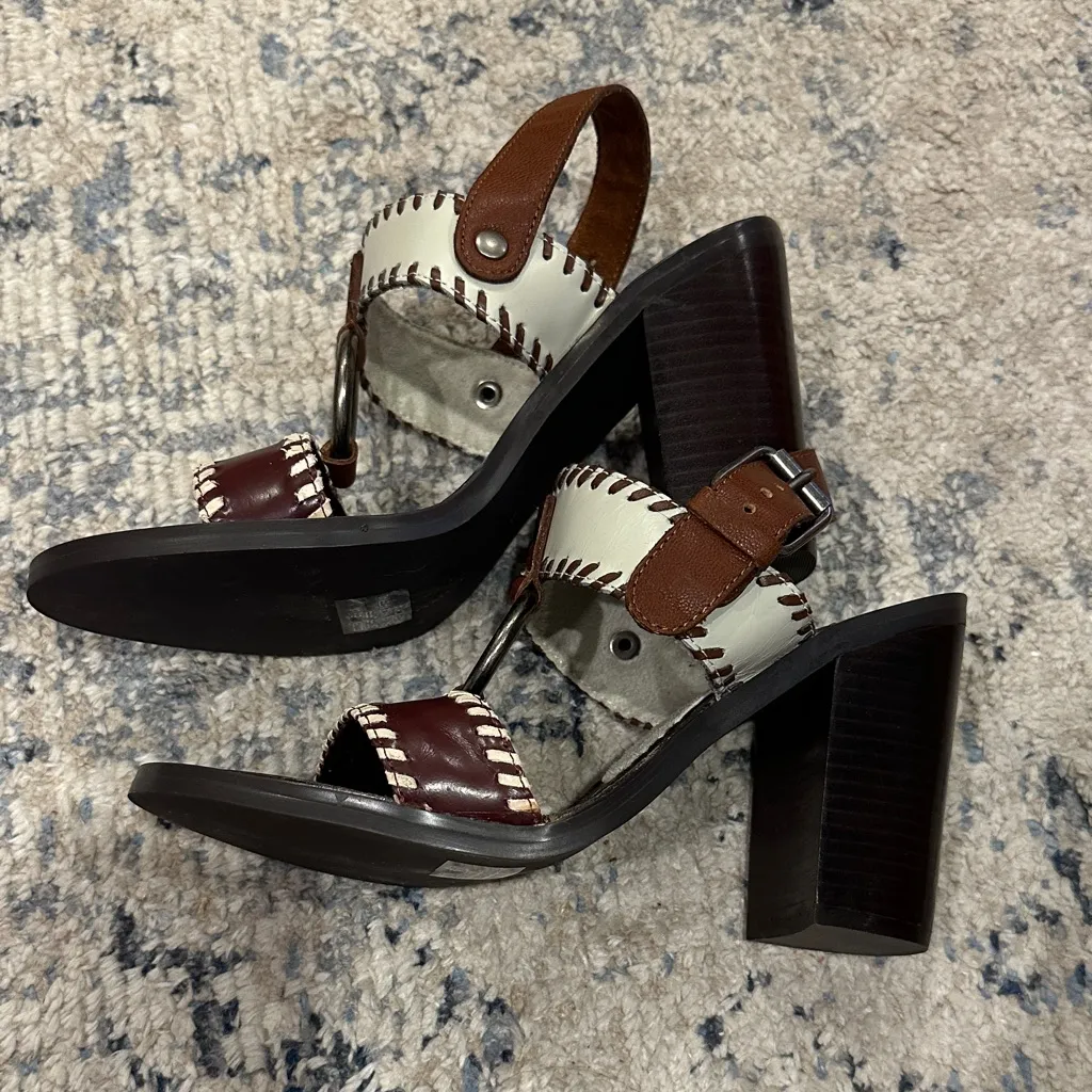 NWOT Chinese Layndry ‘Golden Stacked’ Sandal in Brown and White - Image 4