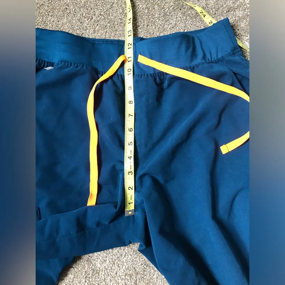 Figs Zamora Jogger Scrub Pants in Deep Reef Teal Size Large PETITE Inseam - Image 14