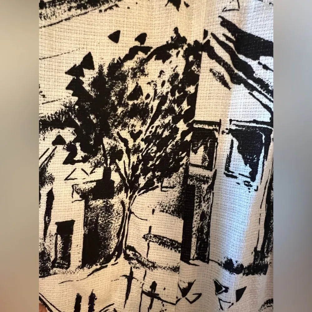 Coldwater Creek Open Front Blazer Jacket Black White NWT City Town Scene XL - Image 10