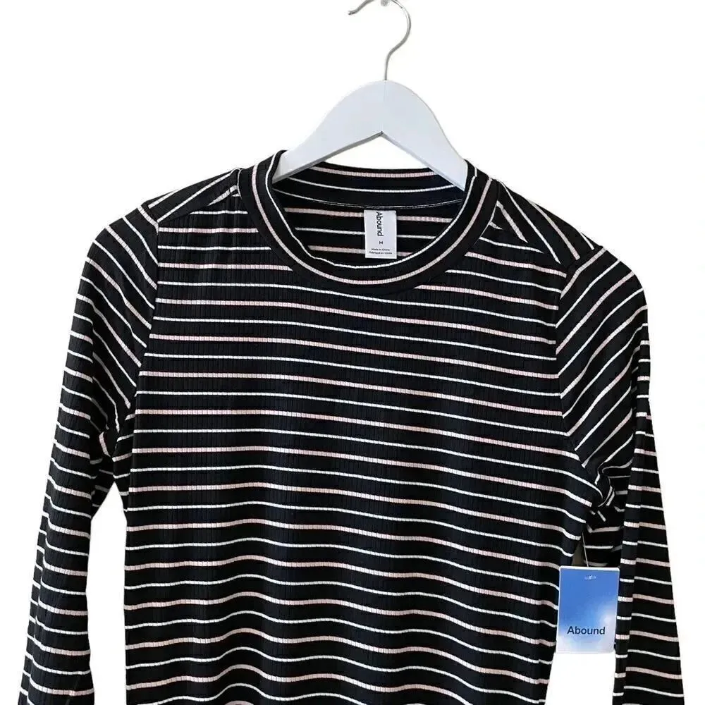 Nordstrom ABOUND Raincheck Ruched Side Dress Bodycon Mini Dress Black M - Image 3