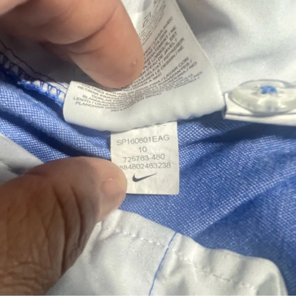 Nike Golf Women's Oxford Pleated Shorts 725763 Pockets Buckle Ring Size 10 - Image 8