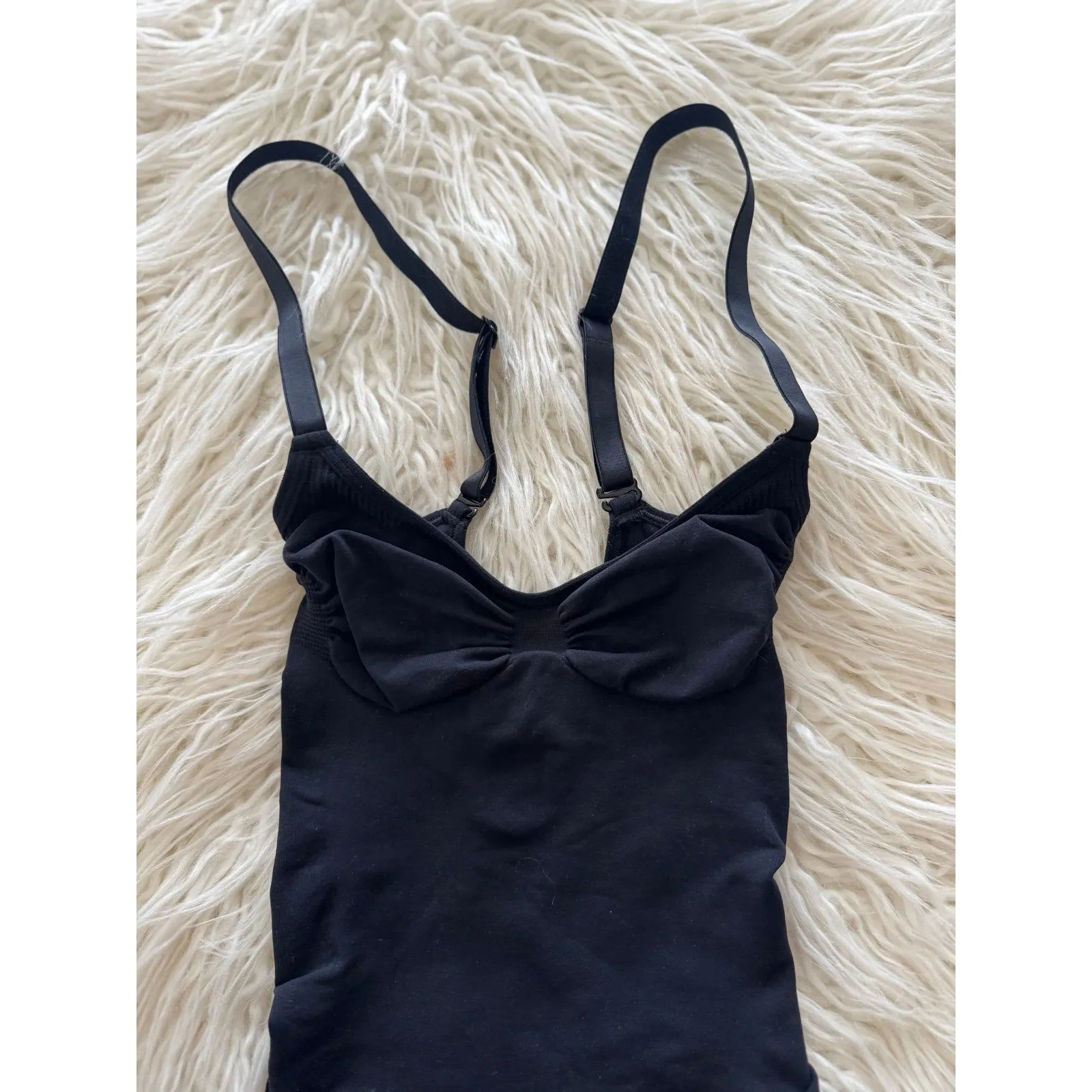 Skims Seamless Sculpt Low Back Thong Bodysuit Onyx Size XS - Image 2