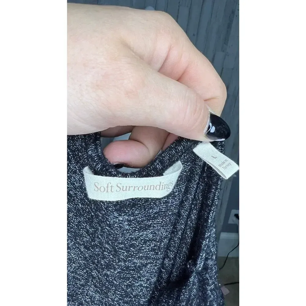 Soft Surroundings Women's‎ Large Gray Sleeveless Drawstring Jumpsuit - Image 7