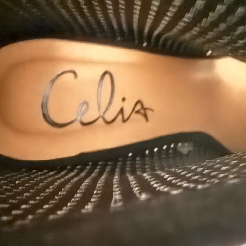 Celia Paola Black Wedge Heel Ankle Bootie Open Toe Cutouts Size 6.5 - Image 5