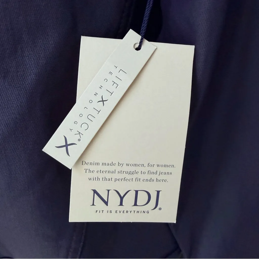 NWT🍆 NYDJ Purple Eggplant Coated Stretch Denim Jean Jacket Faux Leather, Size 0X - Image 13