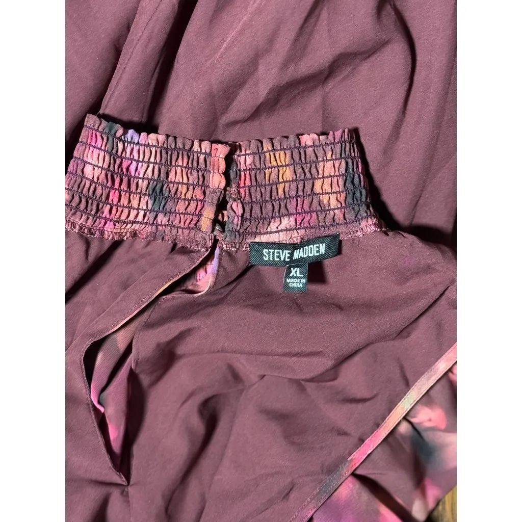 NEW Steve Madden Womens Floral Maxi Dress Ruffle Sleeveless Boho Chic Romantic - Image 12