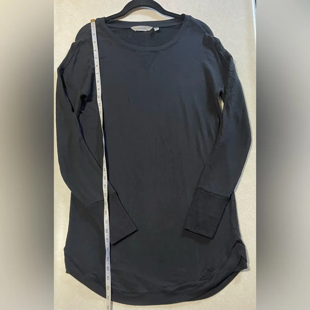 Athleta Women’s Recharge Sweatshirt Mini Long Sleeve Black Dress Size S - Image 10