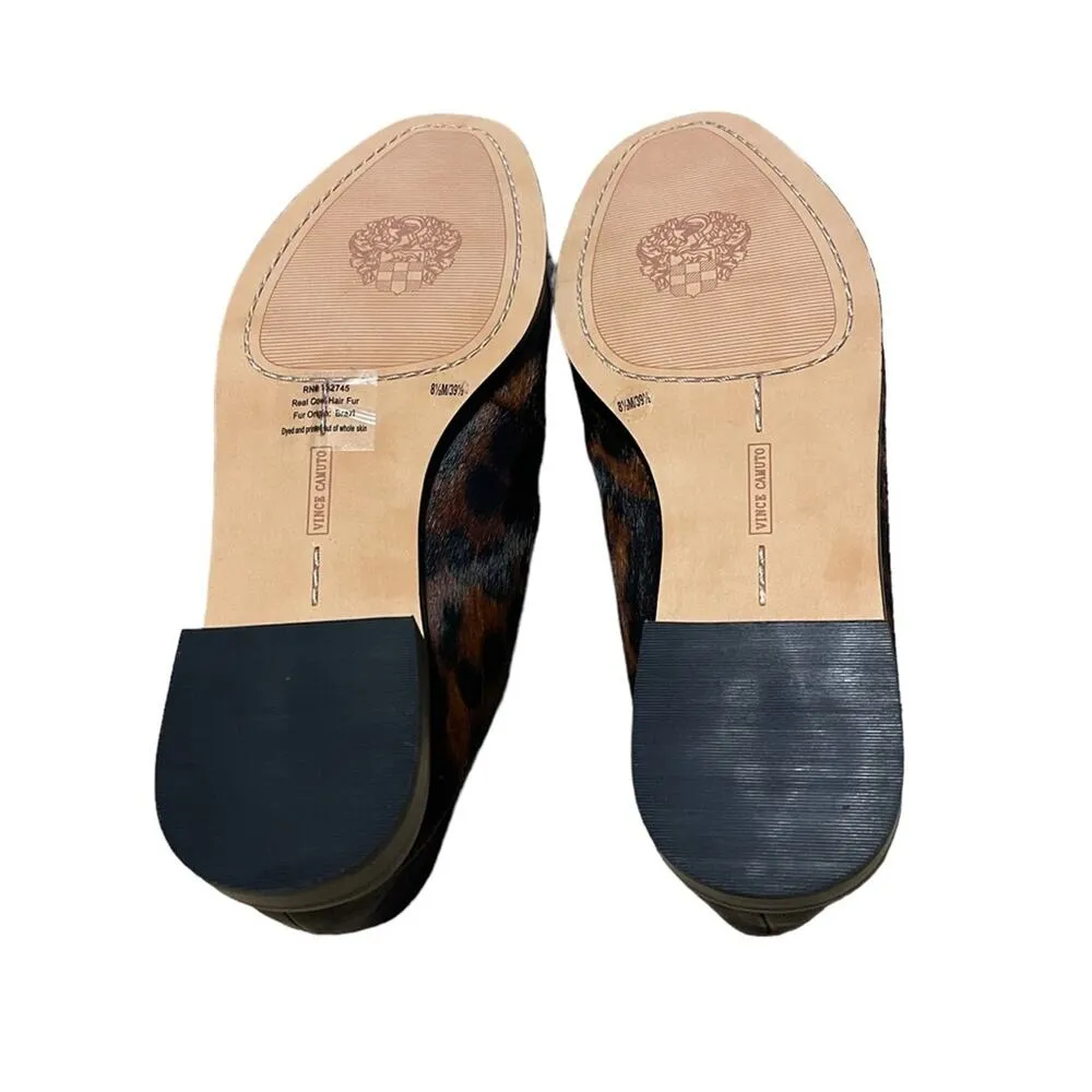 Vince Camuto Women's Cakella Calf Hair Leopard Loafer Size 8.5 New - Image 8
