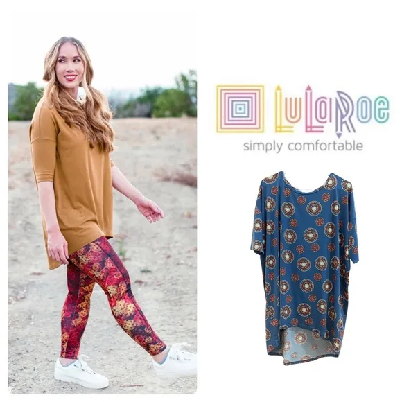 LuLaRoe Irma medallion tunic top size medium - Image 2