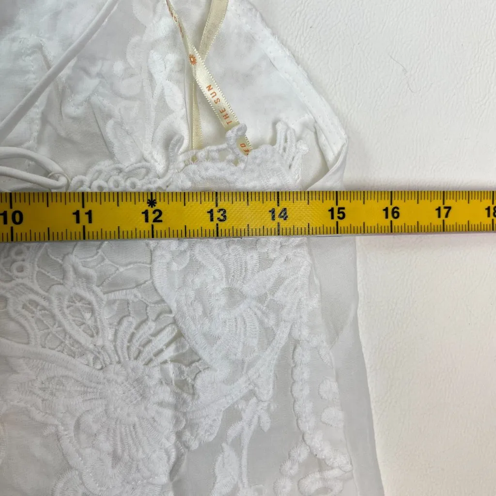 NWT Farm Rio Off-White Sleeveless Lace Embroidered Floral Tank Top Size XS - Image 10