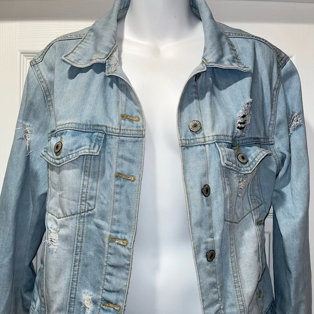 LA Girl Squad Distressed Denim Jacket - Image 3