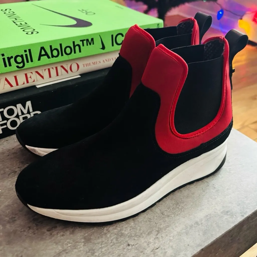 Aquatalia Becky Leather & Neoprene Weatherproof Platform Boots Women's size 9.5 - Image 3