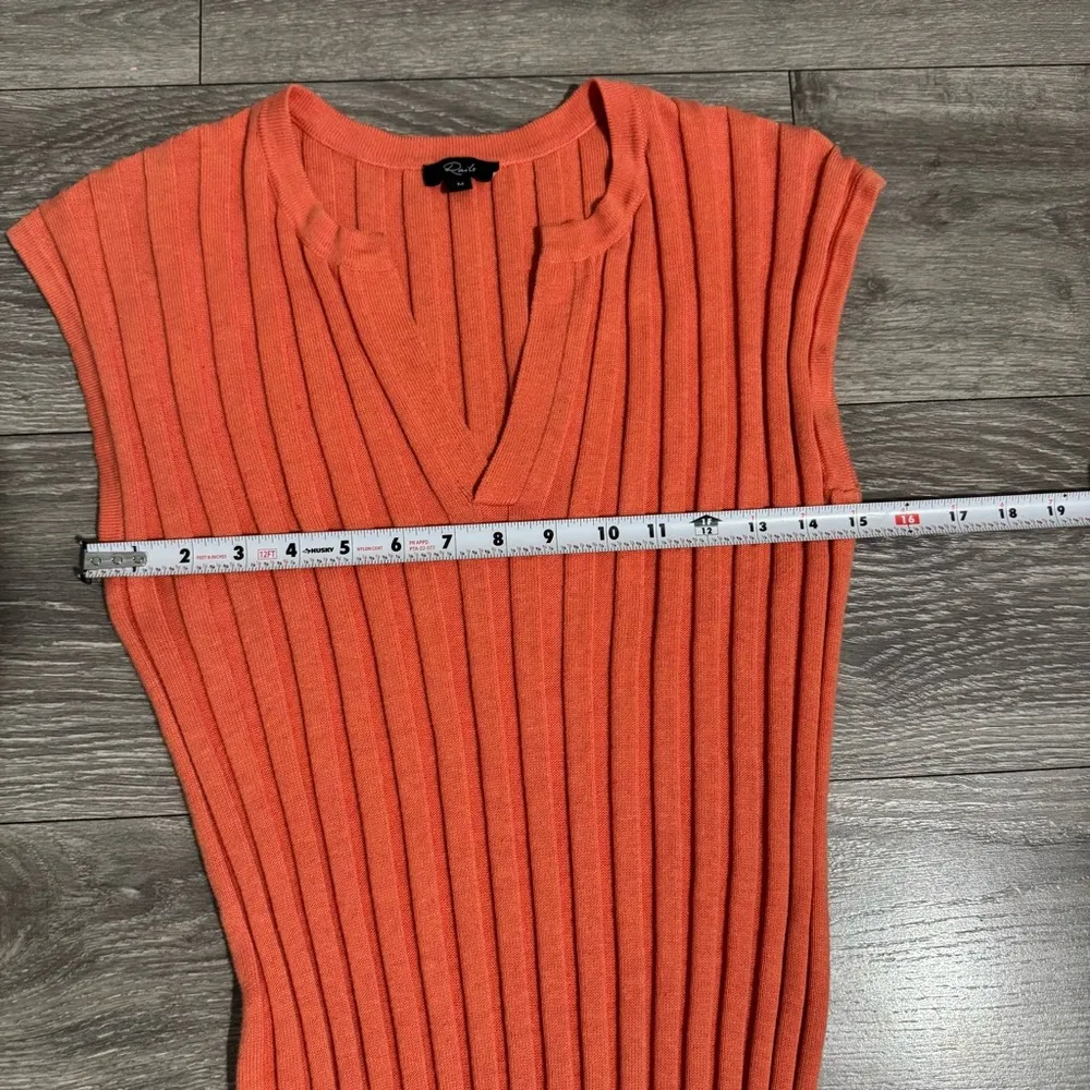 Rails Women Coral Ribbed Sheath Midi Sweater Dress Size‎ M Retail $248 - Image 13