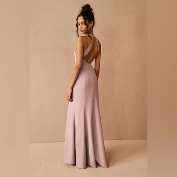 BHLDN Serephina Crepe Maxi Dress - Lilac Smoke - Image 4