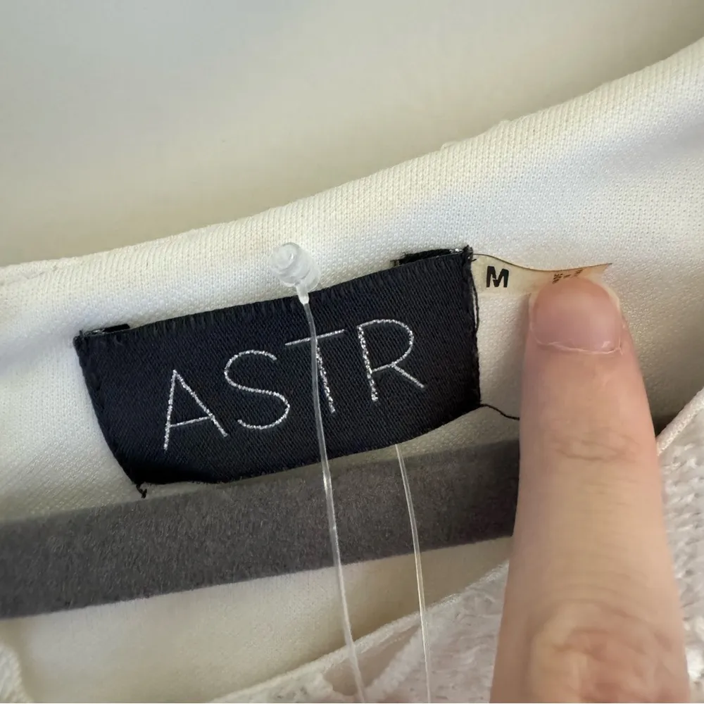 Worn Once! ASTR White Lace Floral Sleeveless Mini Dress | M - Image 6