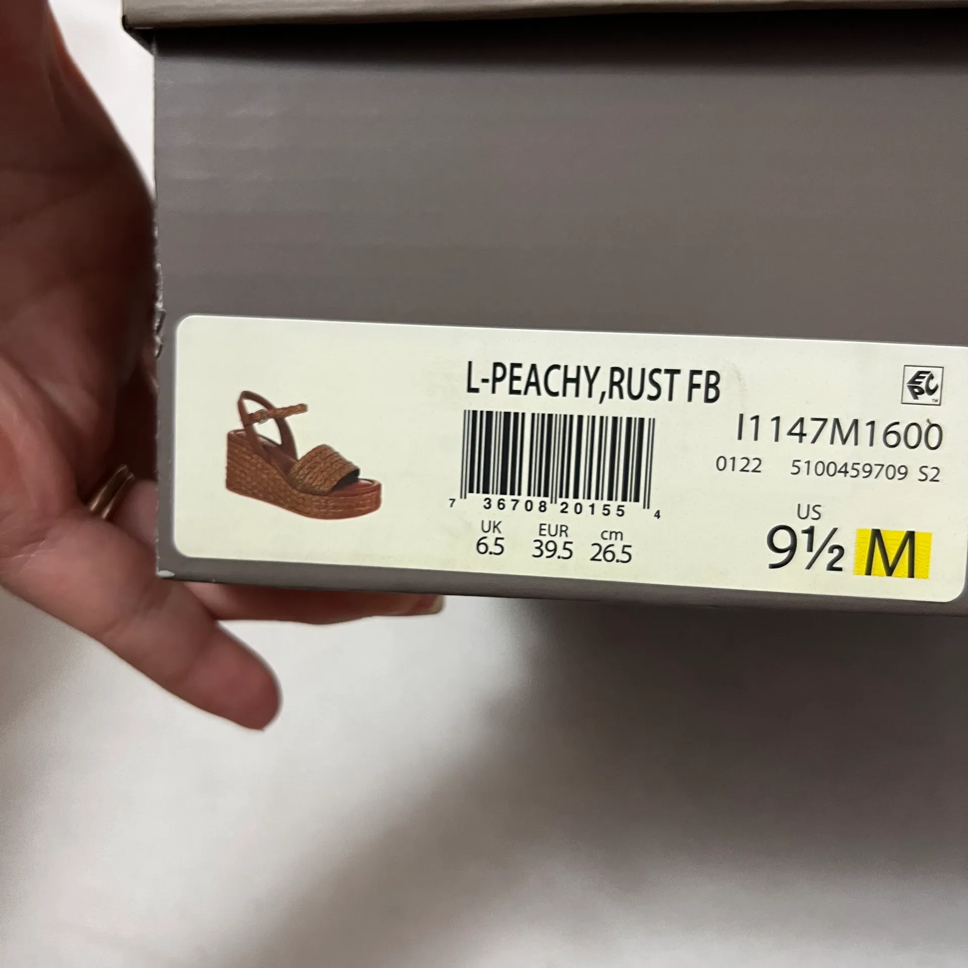 peachy Platform Espadrilles  Size 9.5 New - Image 9