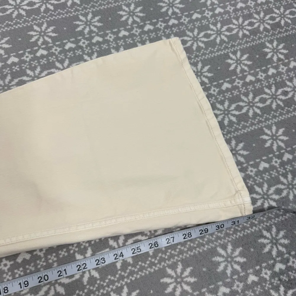 NWT Free People Penny Pull on Flare Jean Pants Ivory White Stretch Waist Size 32 - Image 12