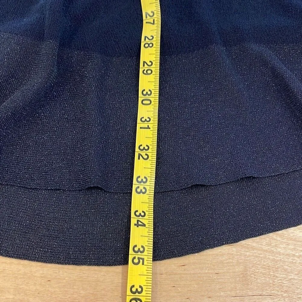 Eileen Fisher Womens Rayon Nylon Sheer Shimmer Pullover Tunic Dress Black Medium - Image 8