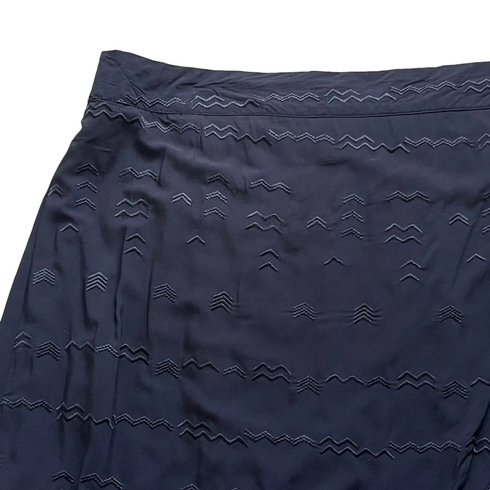 Lane Bryant Women’s Faux Wrap Pom Pom Skirt Plus Size 24  Embroidered Black - Image 3