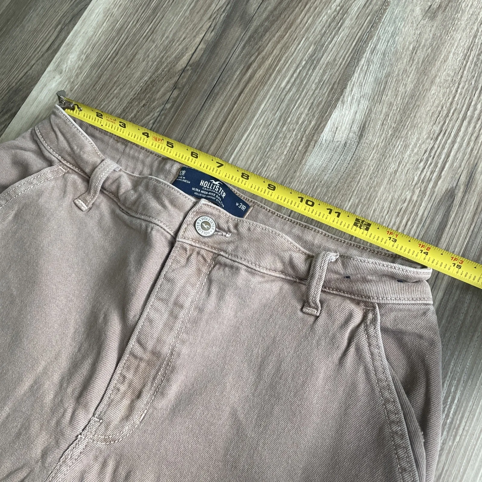 Hollister‎ Ultra High-Rise Dad Jean Cargo Pants Brown Women's 12R 31 Hipster - Image 3
