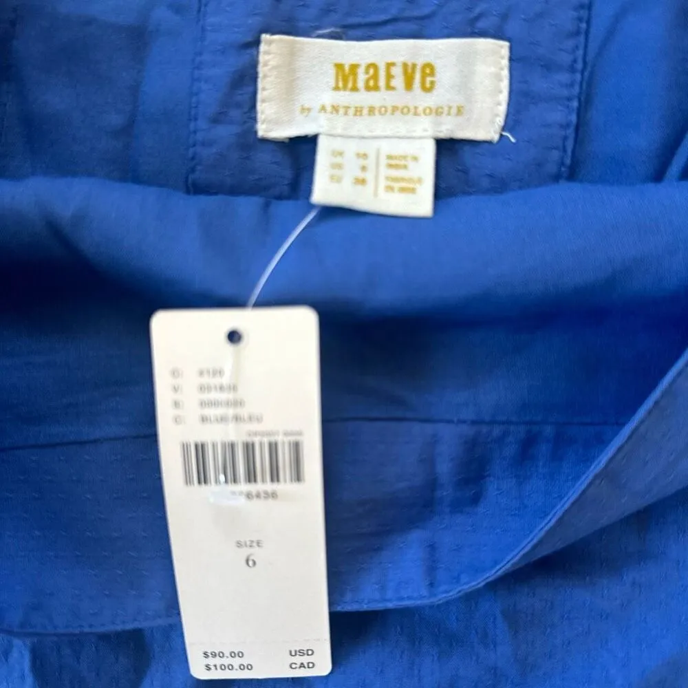Maeve Anthropologie NWT Flounce Mini Skirt in Blue Size 6 - Image 5