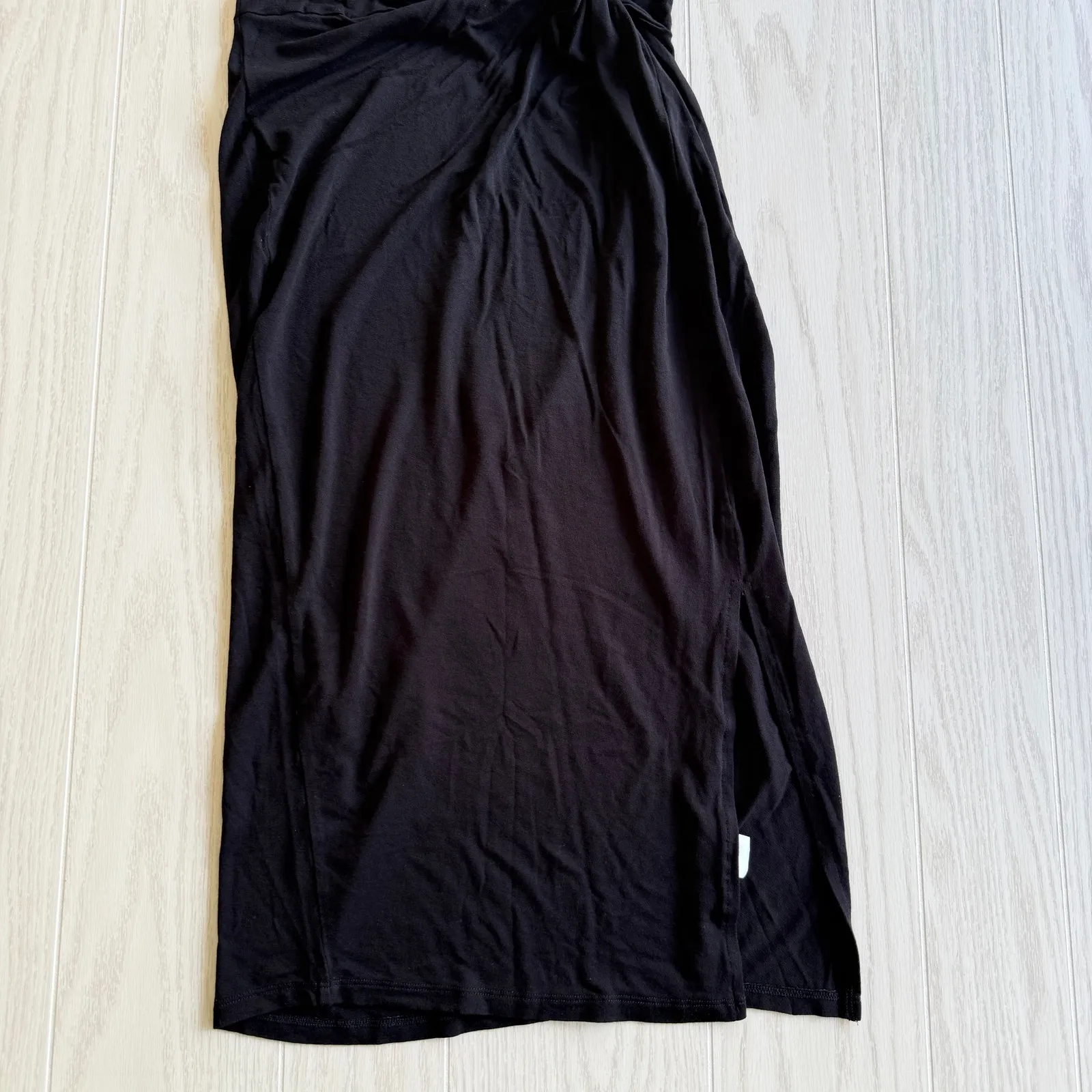 Papaya Women's Small Sleeveless Side Twist Black Long Dress - Image 4