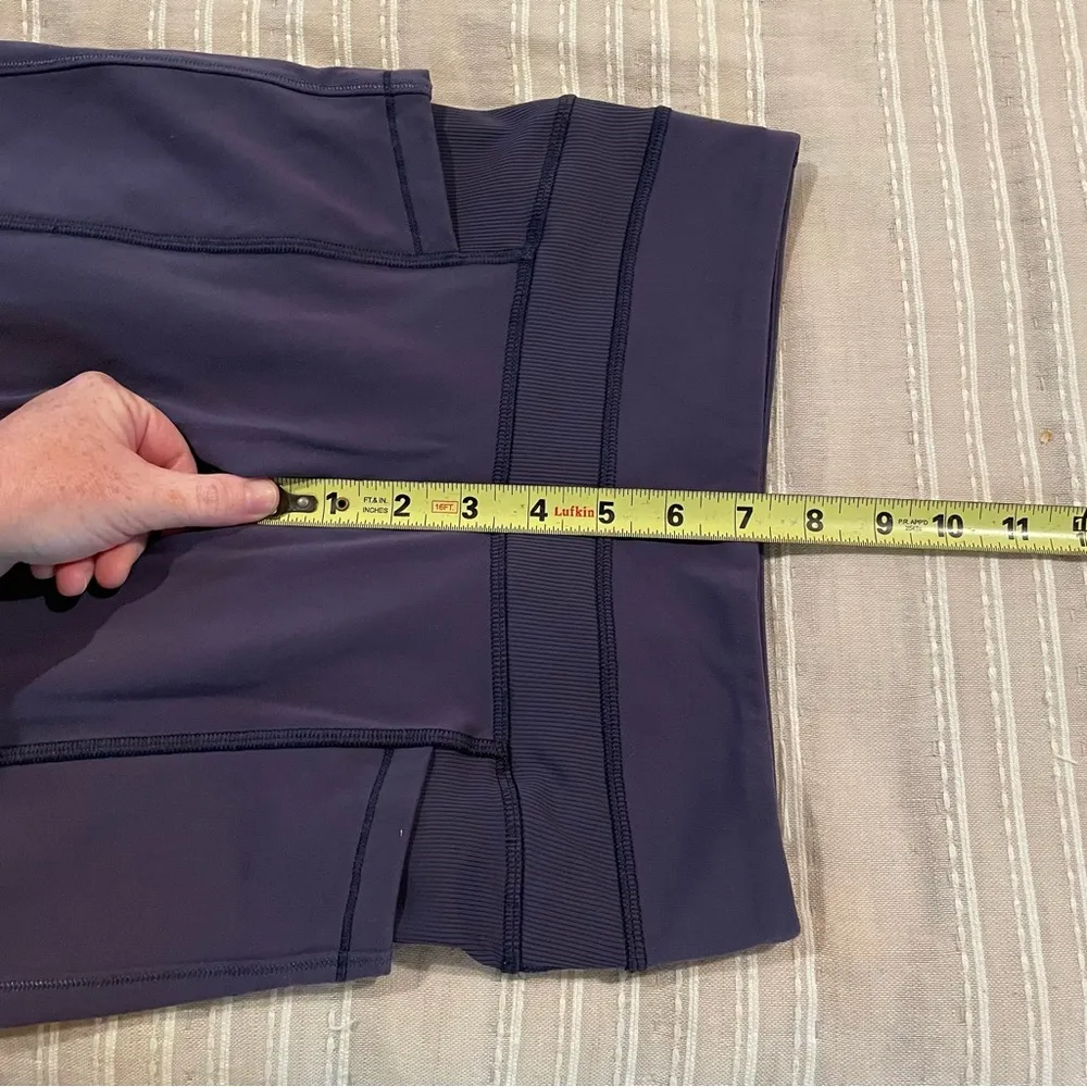 Lululemon Sun Salutation Pant Leggings Full On Luon Cadet Blue Purple 4 W5D45S - Image 9