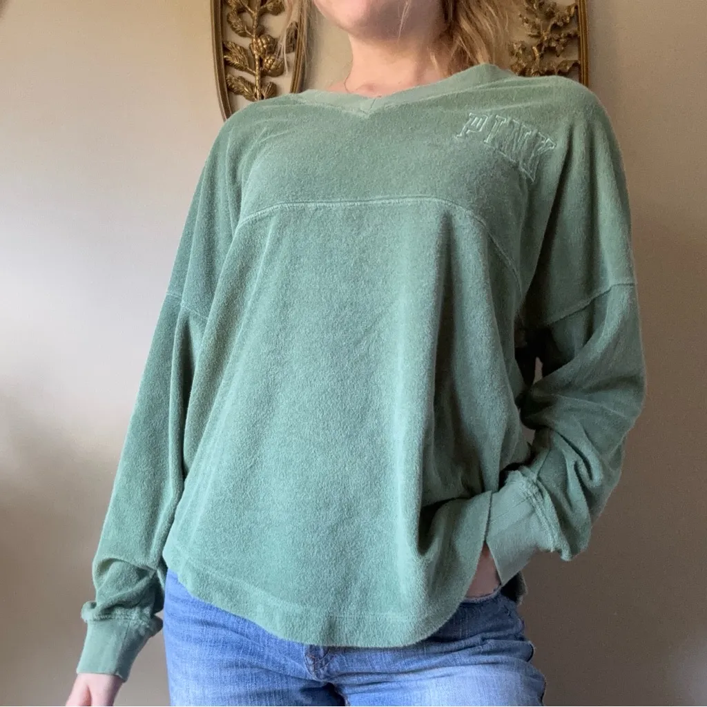 PINK Victoria's Secret Terry Cloth Sweatshirt - Image 7