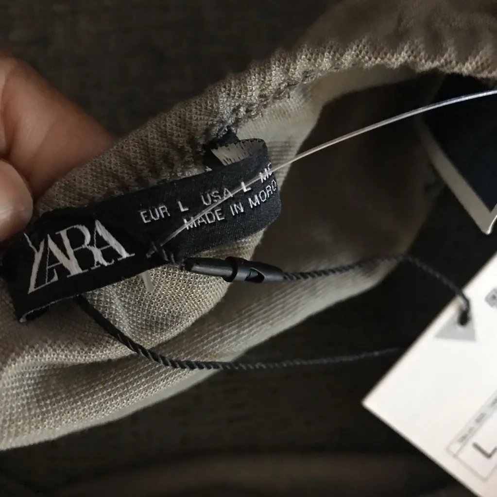 Zara Olive Gray Halter Top Cropped NWT - Image 5