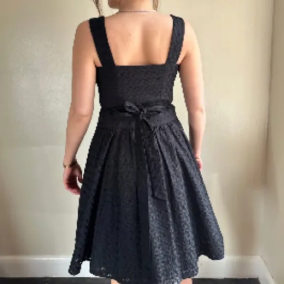 Nanette Lepore Mambo Bustier Black Eyelet Lace Sleeveless A-Line Party Dress#S - Image 12