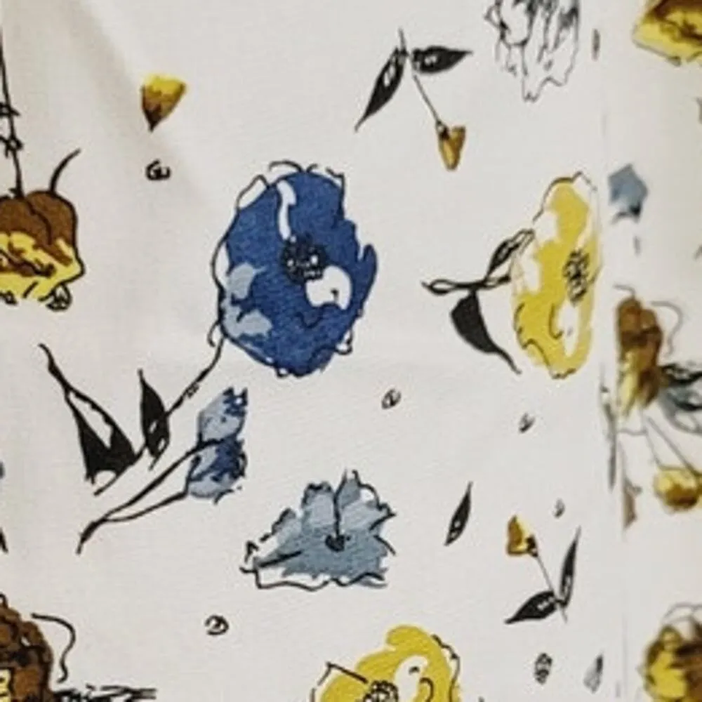 Duluth Trading Co Floral White Button Up Wrinklefighter Tunic Medium NEW - Image 10