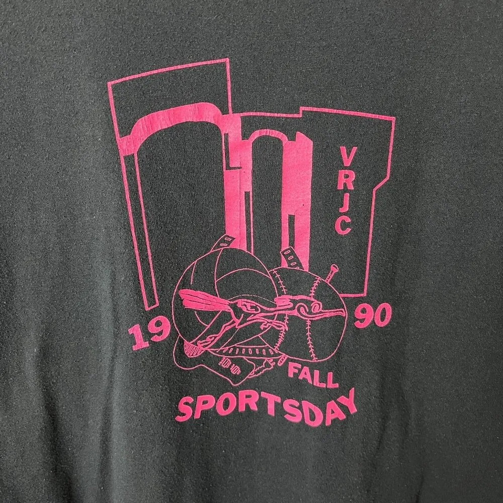 VRJC 1990 Fall Sports T-Shirt Russell Athletic Large Black USA Made Unisex Fit - Image 12